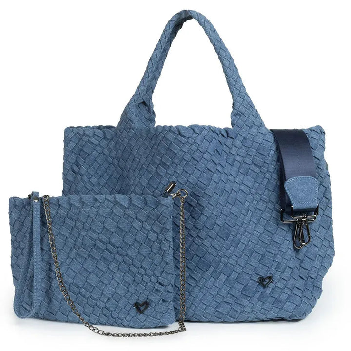 preneLOVE London Large Woven Tote - Denim