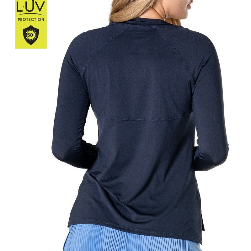 Lucky In Love Breezy L/S Top - Navy