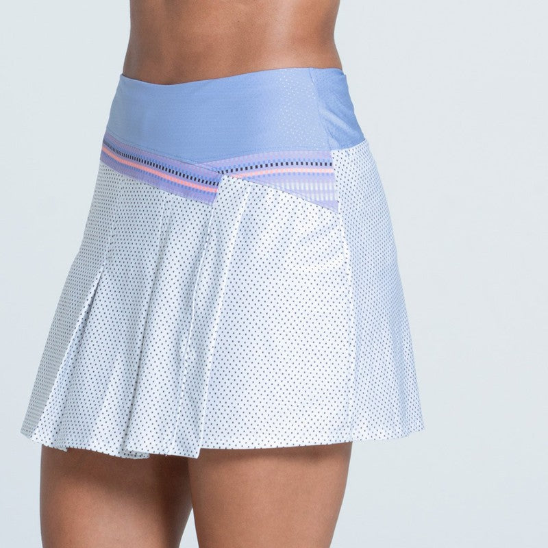 Lucky In Love Breezy Love Skort (15.5")-White/ Lavender