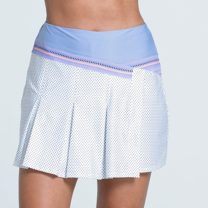 Lucky In Love Breezy Love Skort (15.5")-White/ Lavender