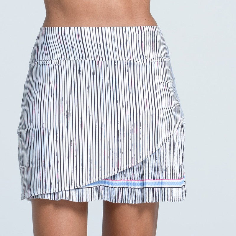 Lucky In Love Peek a Blue Skort - White/Stripe