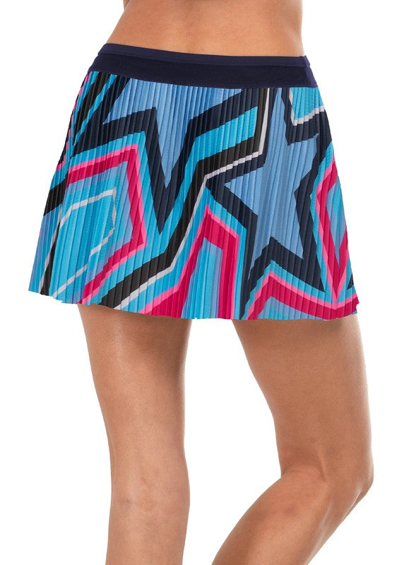 Lucky In Love Star Struck Skort - Blue/Pink