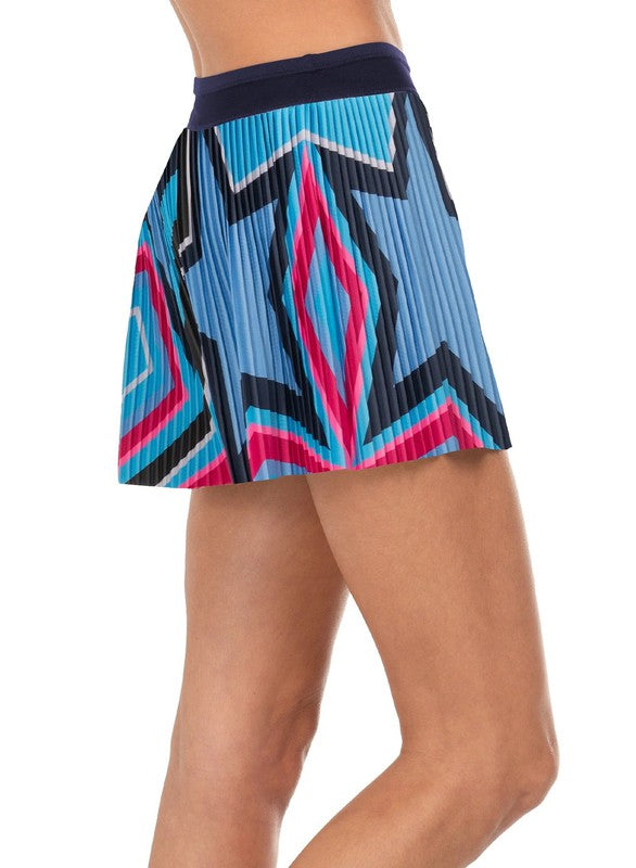 Lucky In Love Star Struck Skort - Blue/Pink