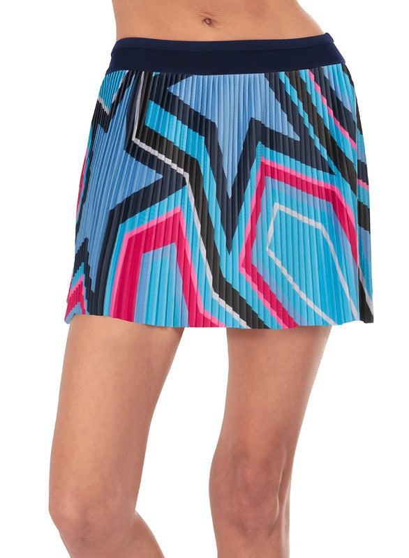 Lucky In Love Star Struck Skort - Blue/Pink