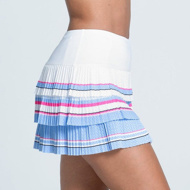 Lucky In Love Tournament Skort (14")- White/Blue/Pink