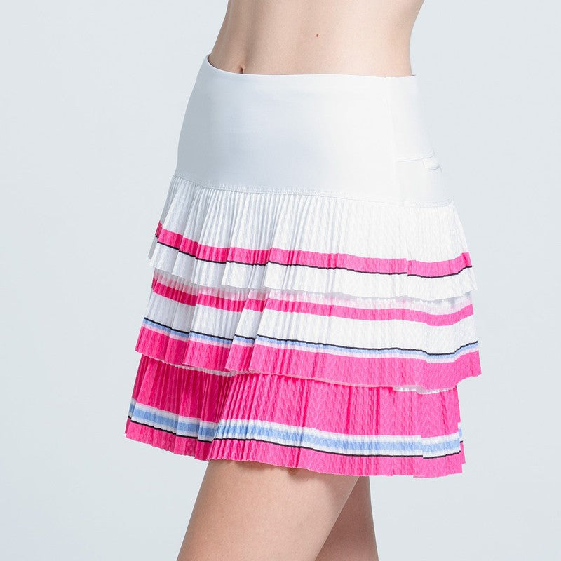 Lucky In Love Tournament Skort (15.5")- White/Taffy