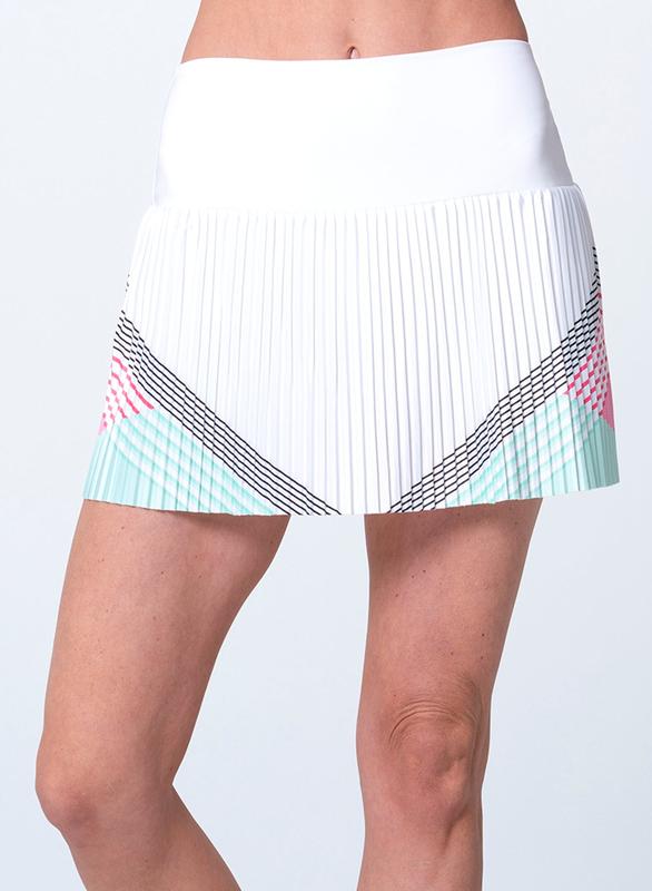 Lucky In Love/K-Swiss Pleated Skort - White/Techno Pink