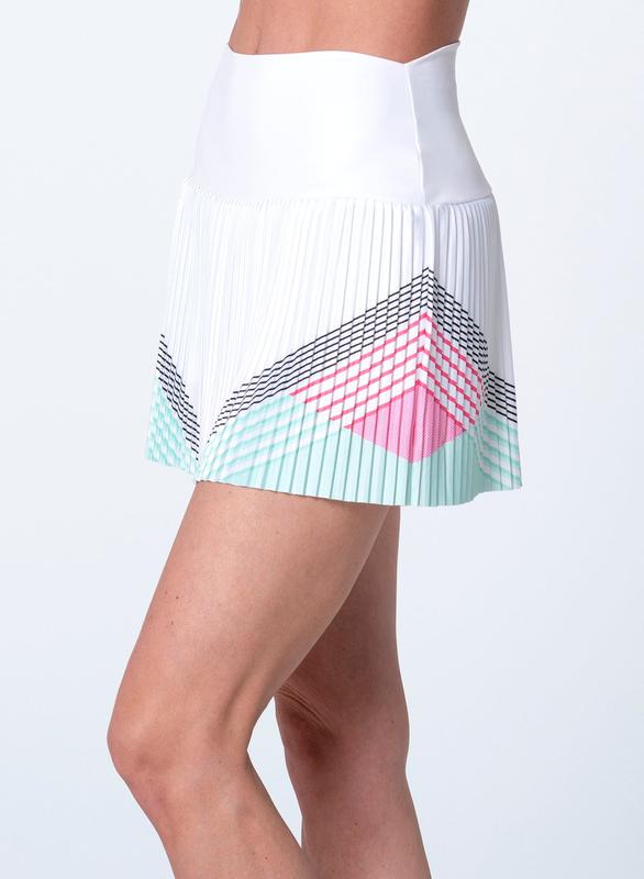 Lucky In Love/K-Swiss Pleated Skort - White/Techno Pink