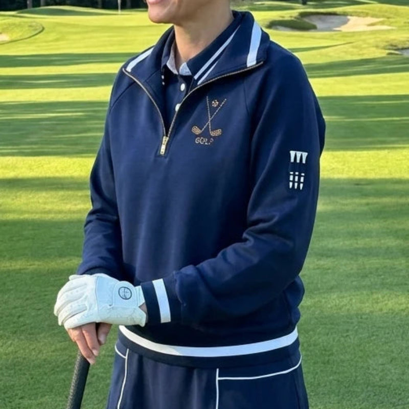 Ashley Herrera Fairway Luxe Sweater - Navy/White