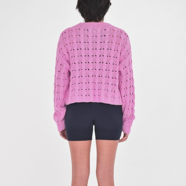 Paper Label Ella Cable Sweater - Pink
