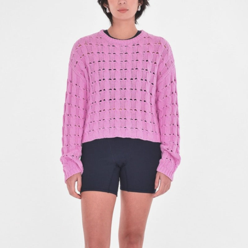 Paper Label Ella Cable Sweater - Pink