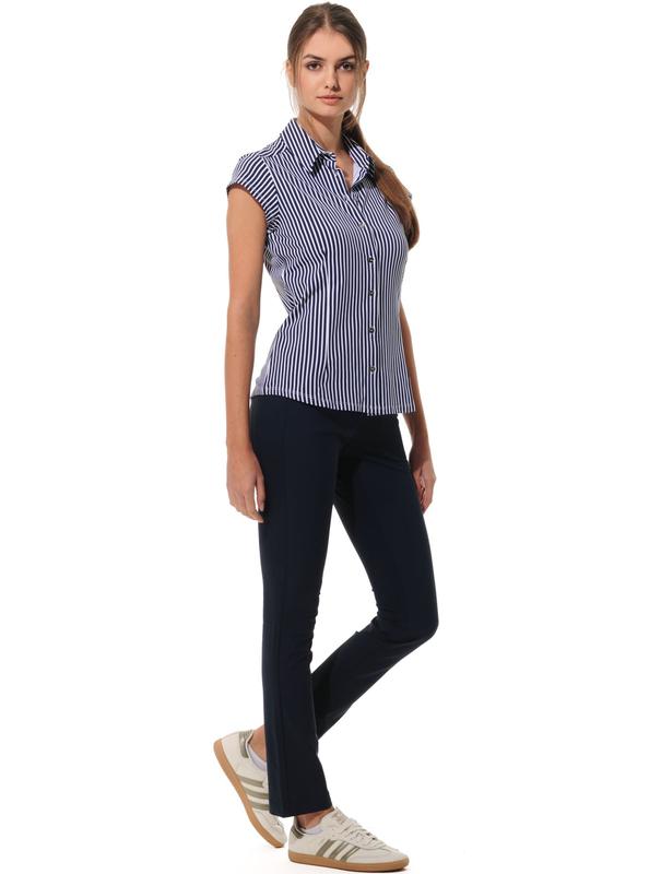 MDC Cap Sleeve Polo - Navy Stripe