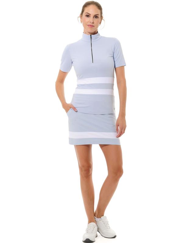 MDC Color Block Skort (17") - Cloud/White