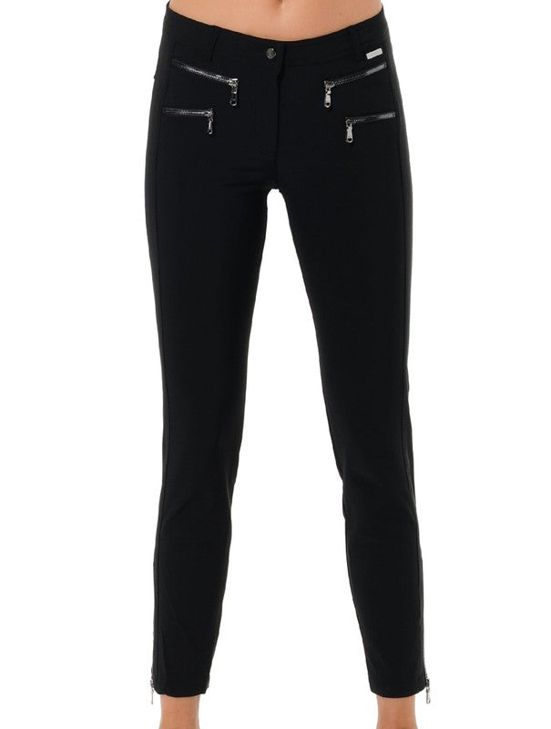 MDC Double Zip Ankle Pants - Black (Gunmetal)
