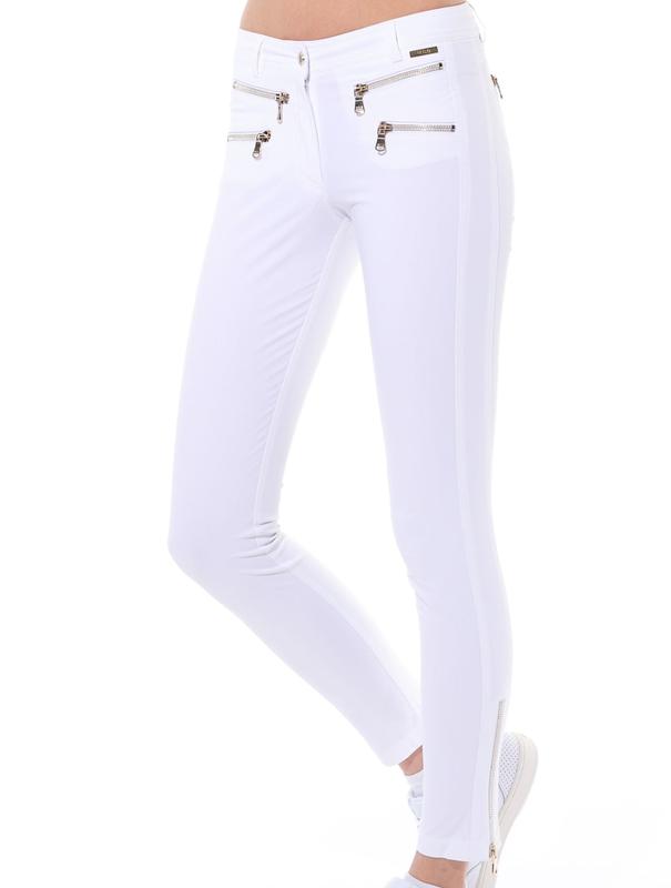 MDC Double Zip Ankle Pants - White