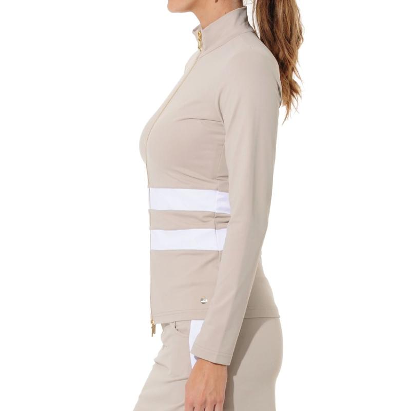 MDC Full Zip Jacket - Taupe/White