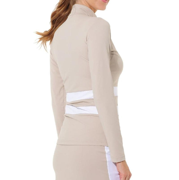 MDC Full Zip Jacket - Taupe/White