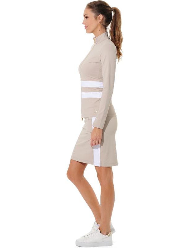 MDC Full Zip Jacket - Taupe/White