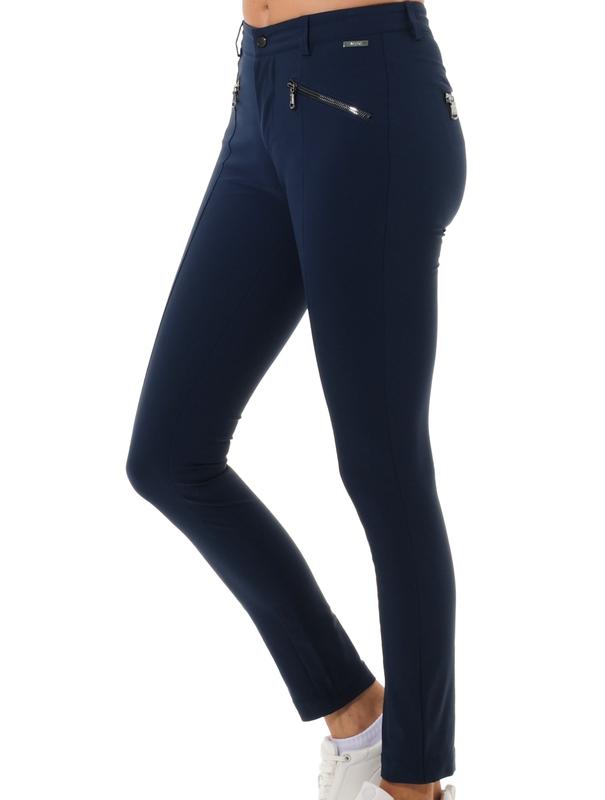MDC Curvy Stretch Pants - Navy (gunmetal zip)
