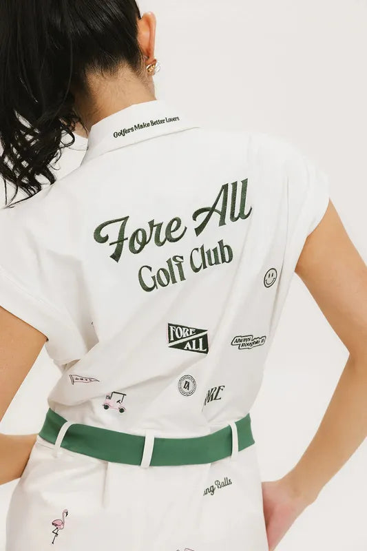 Fore All Danny Romper - White