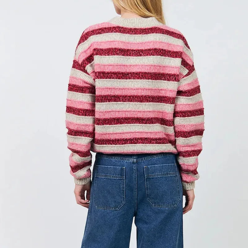Lolly's Laundry Macie Stripe Sweater - Pink