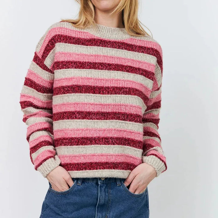 Lolly's Laundry Macie Stripe Sweater - Pink