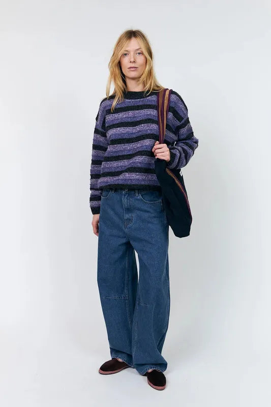 Lolly's Laundry Macie Stripe Sweater - Lavender