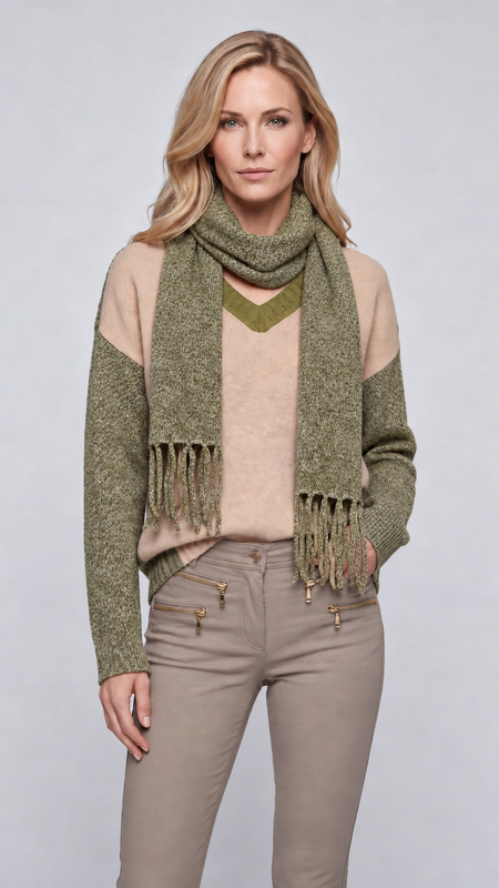 Marc Aurel Scarf - Chartreuse/Sand