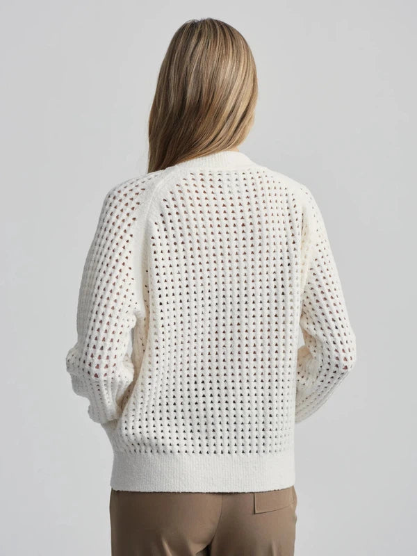 Varley Marta Boucle Knit Jacket - Coconut Milk