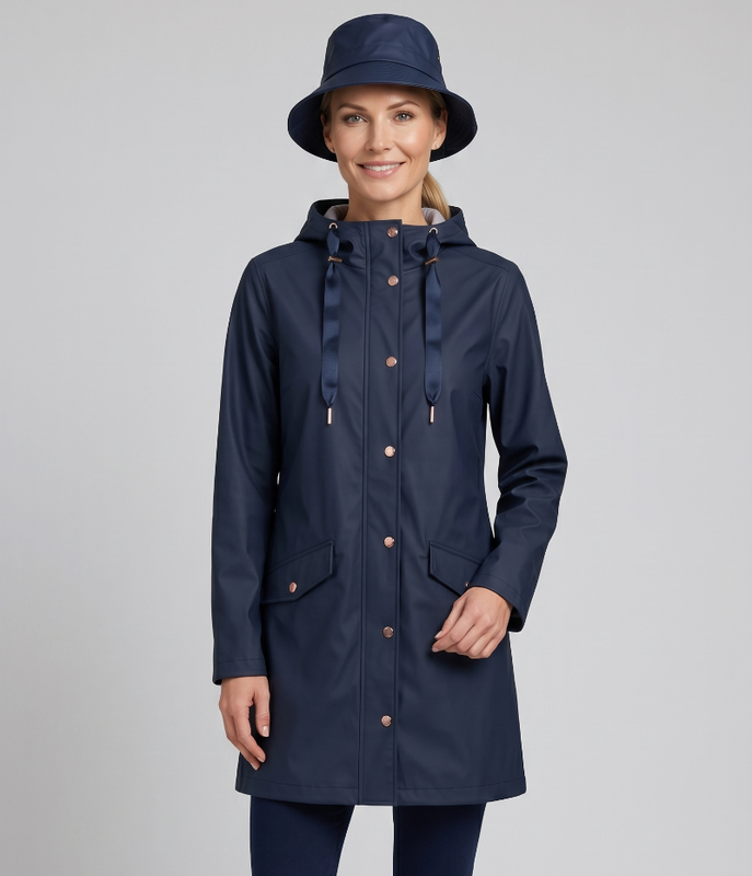 Micha Rain Coat - Navy