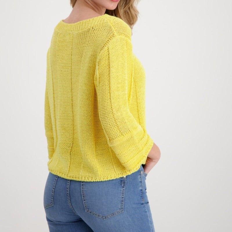 Monari 3/4 Sleeve Sweater - Yellow