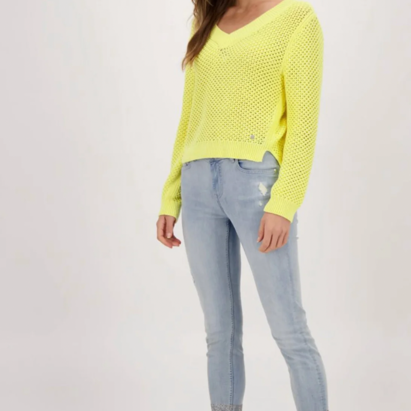 Monari V-Neck Sweater - Yellow