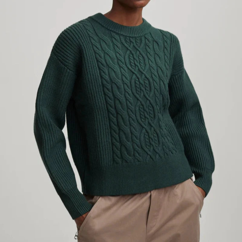 Varley Mondain Cable Sweater - Dark Spruce