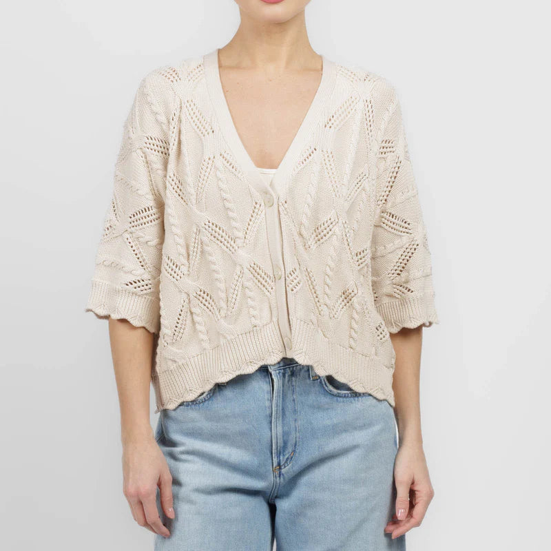 Autumn Cashmere Dolman Cardigan - Ecru
