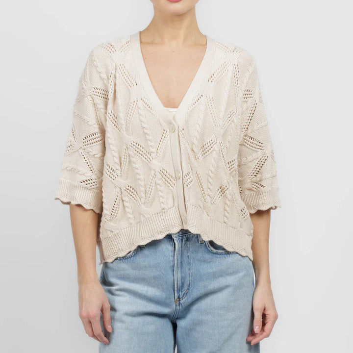 Autumn Cashmere Dolman Cardigan - Ecru