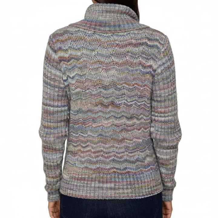 Autumn Cashmere Spacedye Basketweave Jacket - Vintage Blue