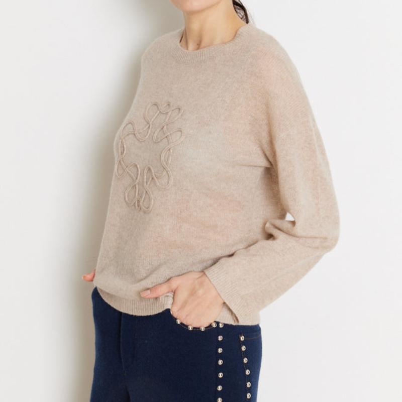 NOTSHY Crewneck Cashmere Sweater - Beige