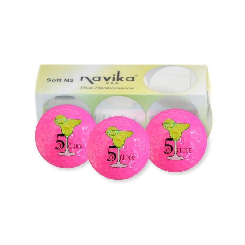 Navika Golf Balls - 5 O'Clock (3pk)