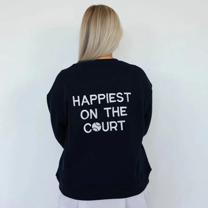 CourtLife Happiest On The Tennis Court Sweatshirt