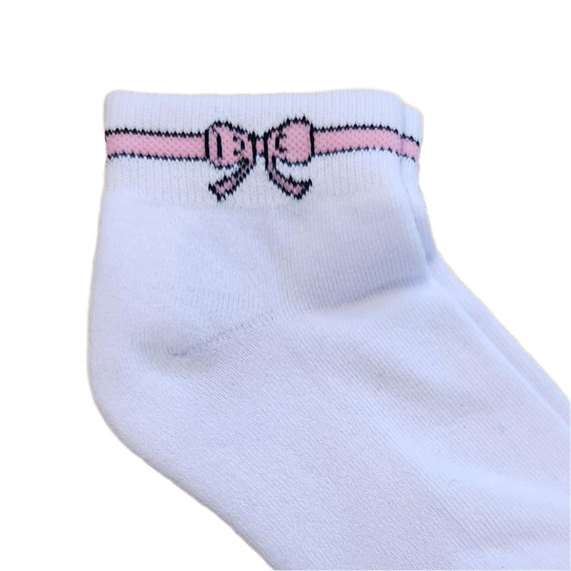 On The Tee Socks - Pink Bow