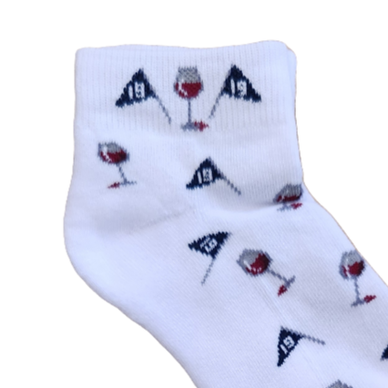 On the Tee Socks - Cabernet/Flag