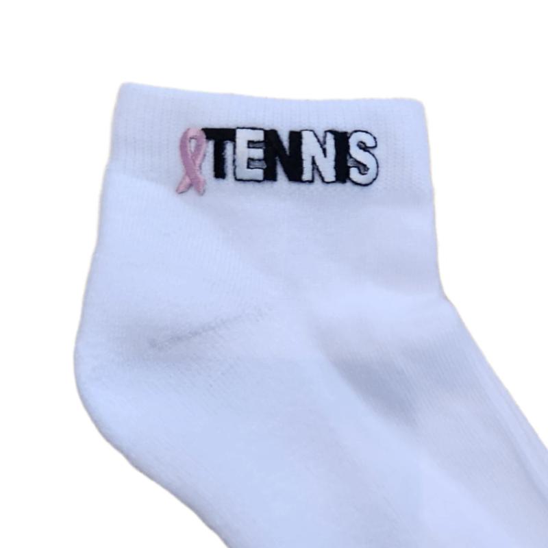 On the Tee Socks - Pink Ribbon/Tennis