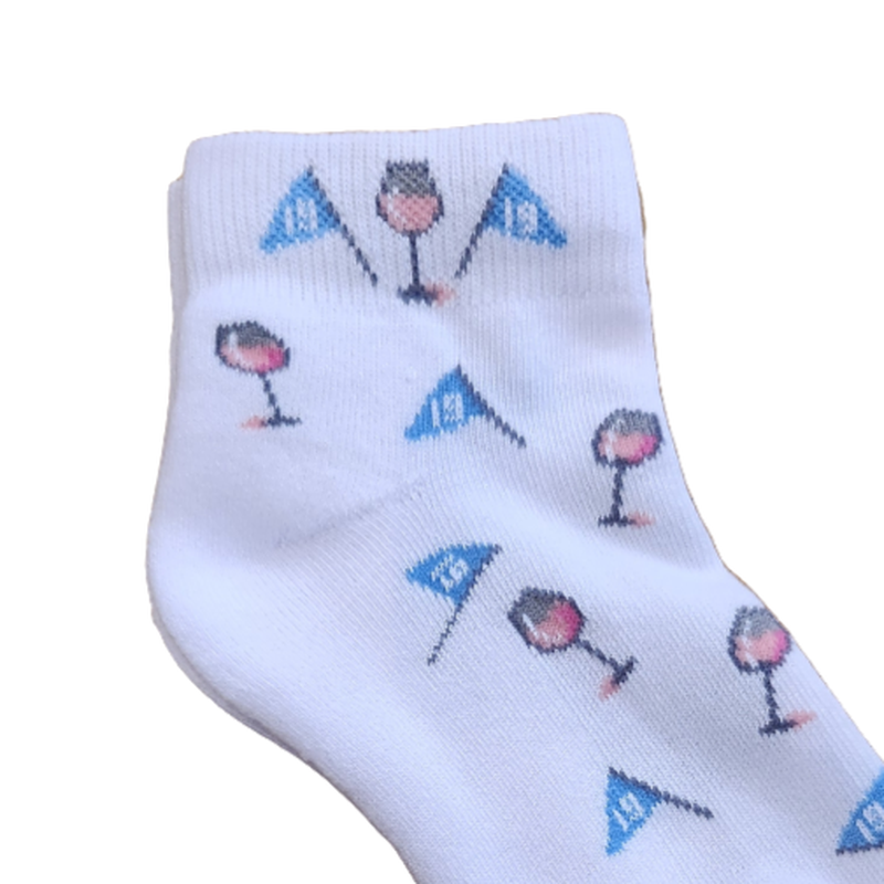 On the Tee Socks - Rose/Flag