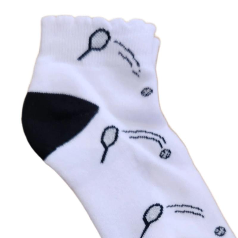 On the Tee Socks - Silver Racquet & Ball