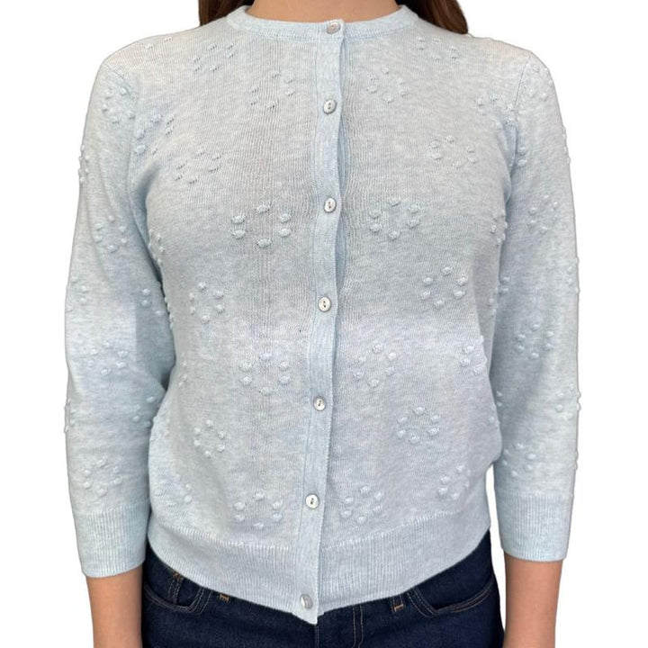 Autumn Cashmere Popcorn Cardigan - Ice Blue