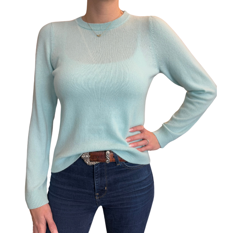 Alashan Cashmere Peny Puff Sleeve Sweater - Beach Glass