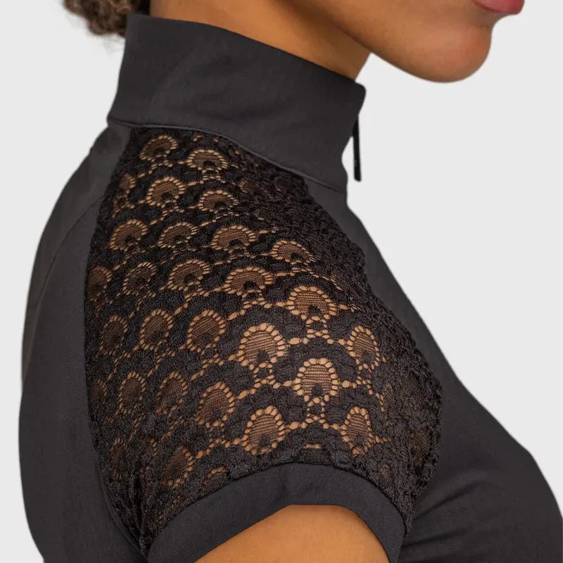 Kastel Lace S/S Top - Black