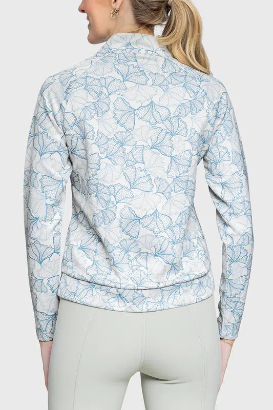 Kastel Scuba L/S Mock - Blue Poppies