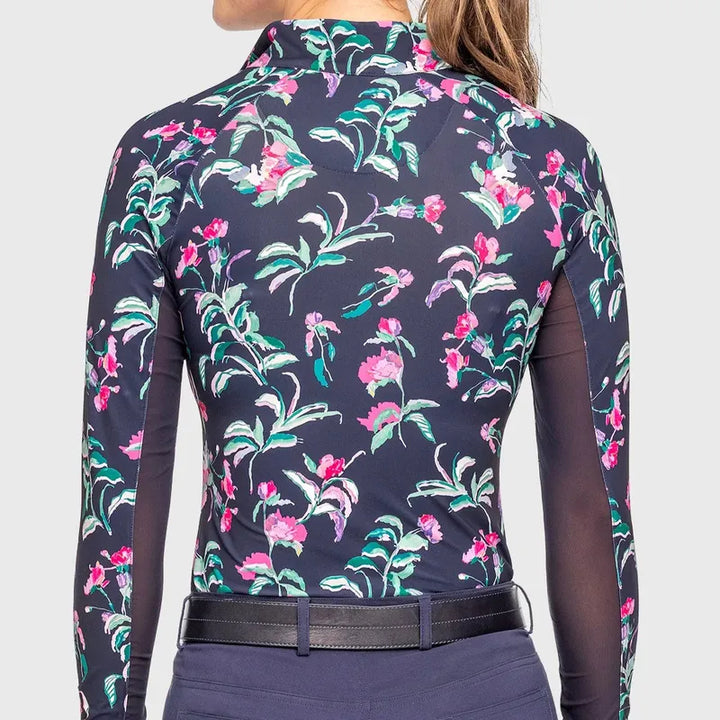 Kastel Garden Blooms L/S Top - Navy Floral