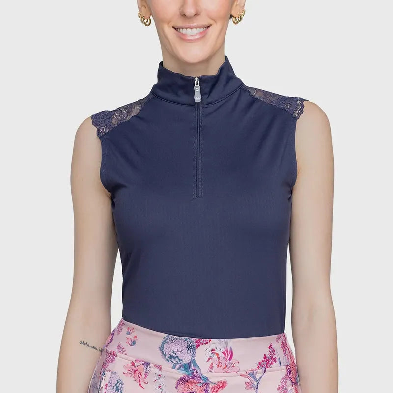 Kastel Garden Blooms S/L Top - Navy